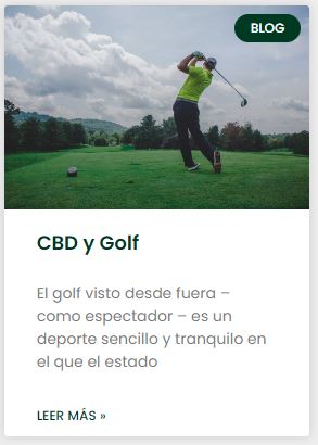 cbd y golf deporte concentración recuperación