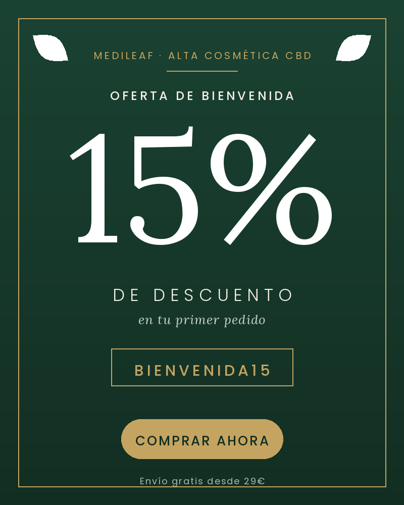 15% de descuento de bienvenida MediLeaf - código BIENVENIDA15