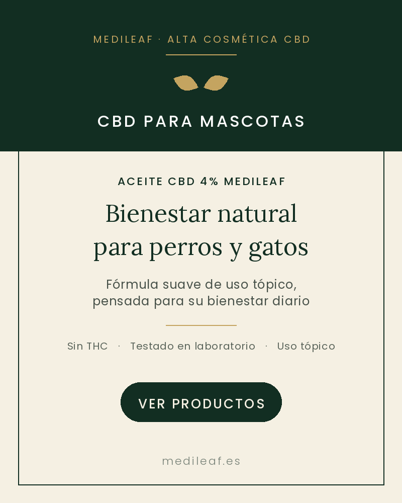 CBD para mascotas MediLeaf - aceite 4% para perros y gatos