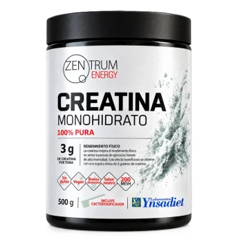 Bote de creatina monohidrato en polvo 500 g 100% pura MediLeaf con cacito dosificador